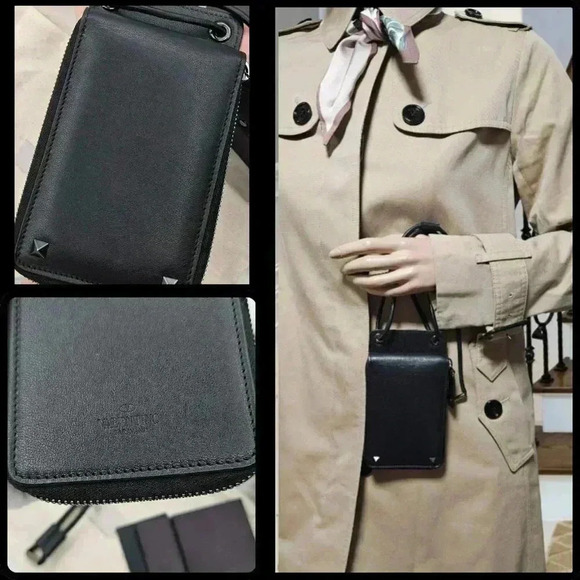 🎁Valentino Garavani Black  Leather Strap Walllet🎁 - Picture 16 of 17